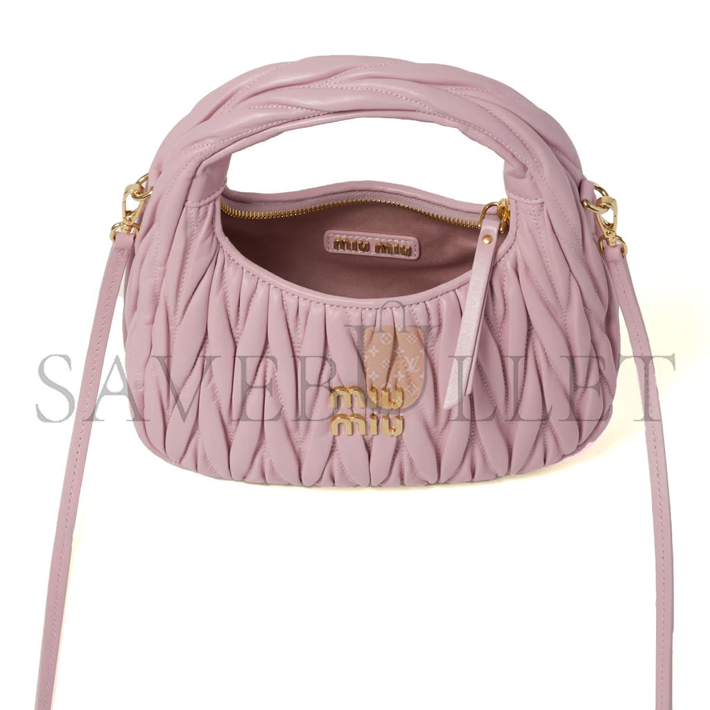 M1v M1v wander matelassÉ nappa leather hobo bag 5bc125 (20*17*6cm)